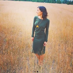 'We Are Stories' Boreal Dress in Forest Green, XS/S